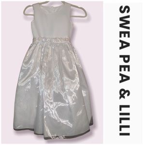 Swea Pea and Lilli Flower Girl Communion Dress White Sleeveless Size 7 EUC